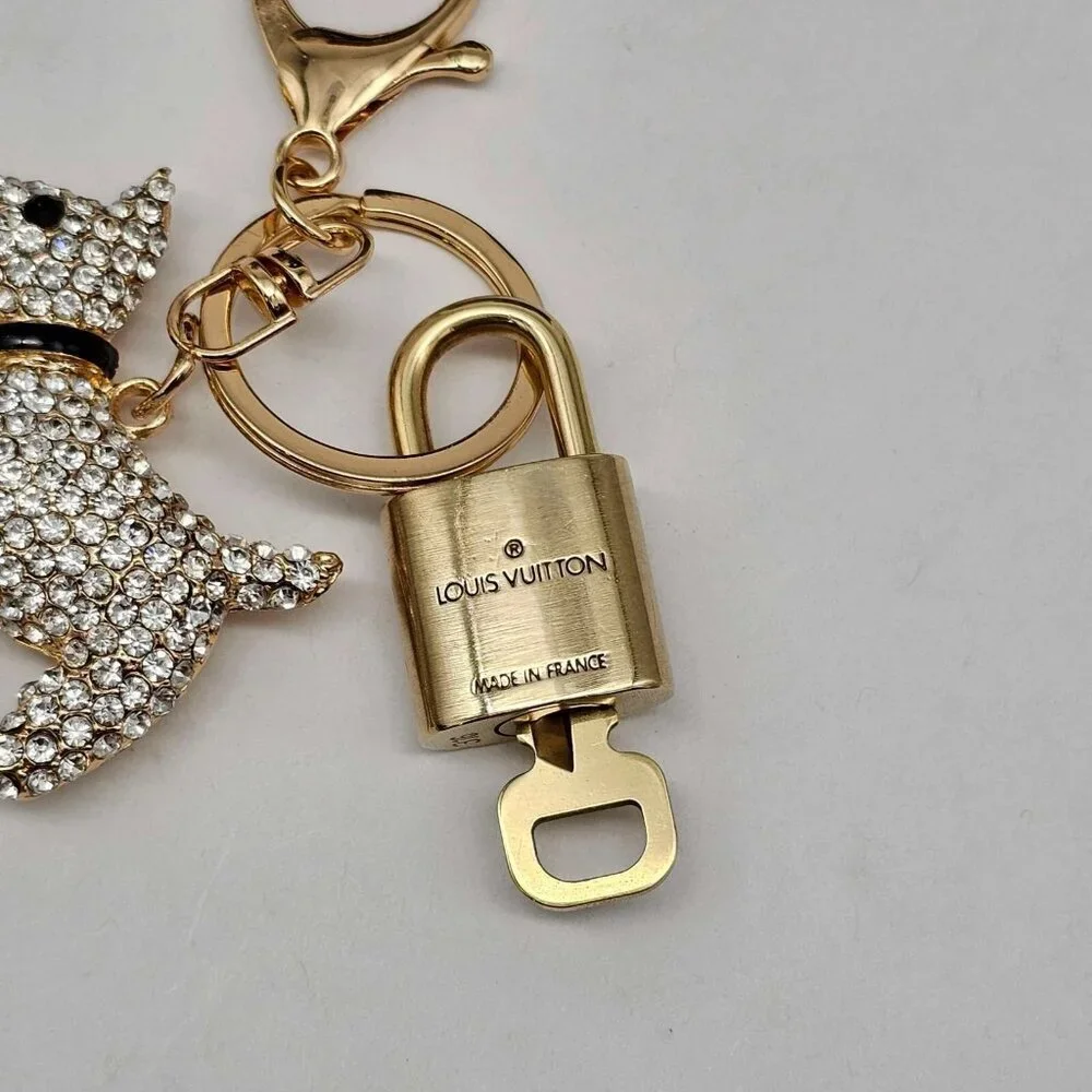Authentic Louis Vuitton Gold Padlock 🔒 Key Set w/ Unbranded Bag Charm